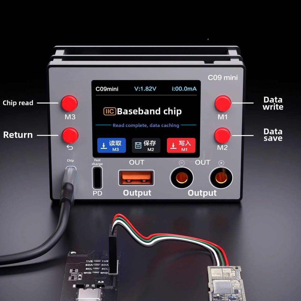 i2c C09mini - Amperímetro digital medidor de corriente, pequeño amperímetro digital para aplicaciones de monitoreo y medición de corriente (paquete 3)