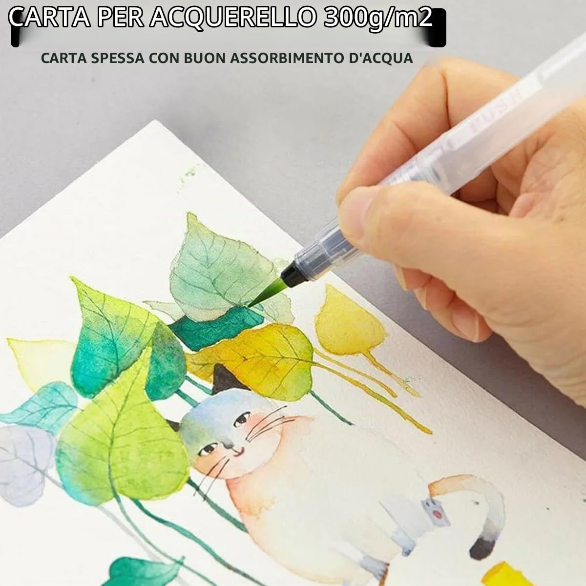 150 Fogli Carta per Acquerello A6 Kit,300 g/m² Fogli Acquerello Carta Cotone,10,2x15,2cm Professionale Watercolor Paper Disegno, per Pittori, Artisti Pittura