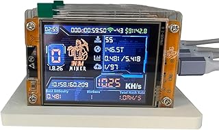 Minero de 5 Ranuras y 1030 /S con Base Mejorada, Alta Velocidad, para Bitcoin, Criptomonedas, Pantalla Inteligente de 2,8 Pulgadas, para Uso Doméstico.
