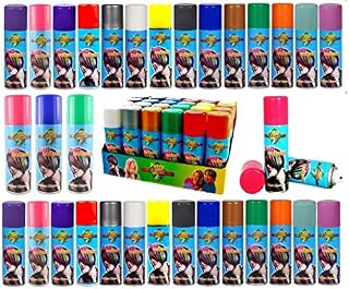 Party Success Temporary Wash Out Hair Colour Spray, 125ml, Black