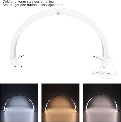 Miniatura 2 de Lámpara de escritorio de uñas de media luna, LED plegable de media luna para uñas, luz de media luna de 28 pulgadas con control remoto, brillo