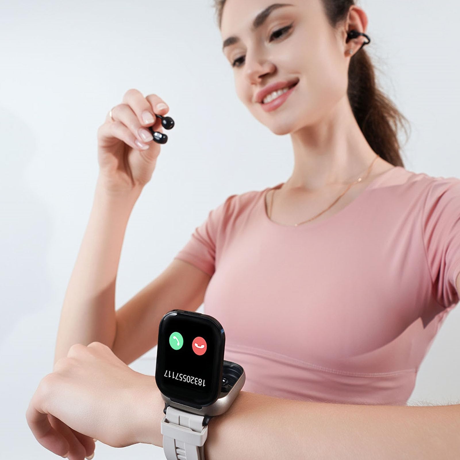 Montre Intelligente avec écouteurs, écran Tactile Complet