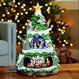 FCV Festive Disney Characters Animated Christmas Tree with Music for Indoor Christmas Holiday Decor