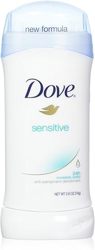 Dove Deodorant 2.6 Ounce Invisible Solid Sensitive Skin (76ml) (6 Pack)