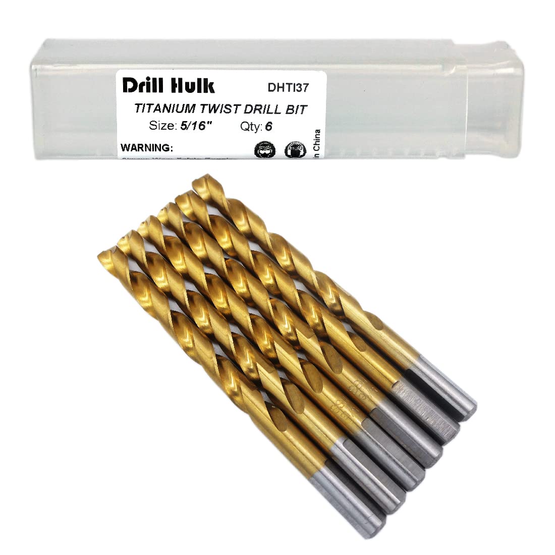 Titanium Drill Bits - 12 Pack 3/16 Inch -10 Titanium Drill Bits - 12 Pack 3/16 Inch -10