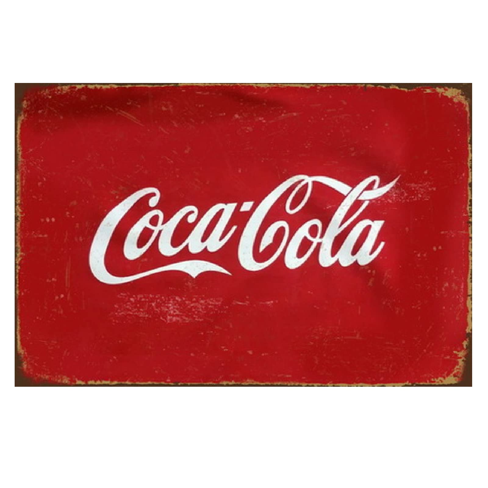 Cartel de metal retro de estaño, decoración de pared, color rojo, Coca-Cola para pub, restaurantes, cafetería, club, placa de pared de cueva de hombre, 8 x 12 pulgadas