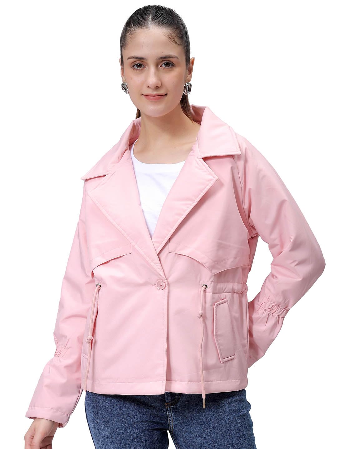 freehand by The Indian Garage Co Women Regular Fit Solid Trench Coat-picture-33