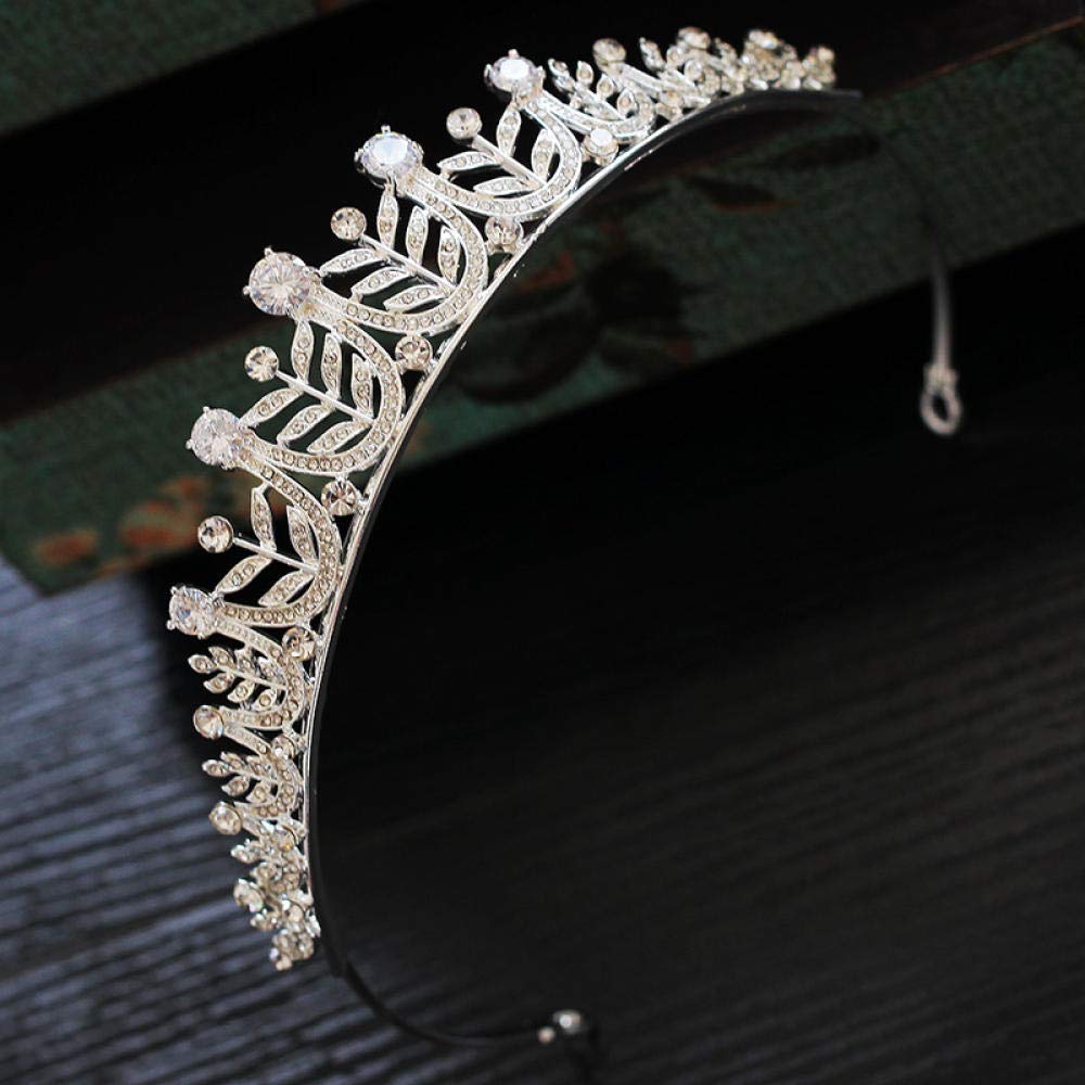 Tiara, stop strasu, ozdoba na głowę dla panny młodej, srebrna, kwiatowa, dla kobiet, prosta, modna ozdoba na wesele, ozdoba do włosów, w stylu vintage, na imprezę, prezent