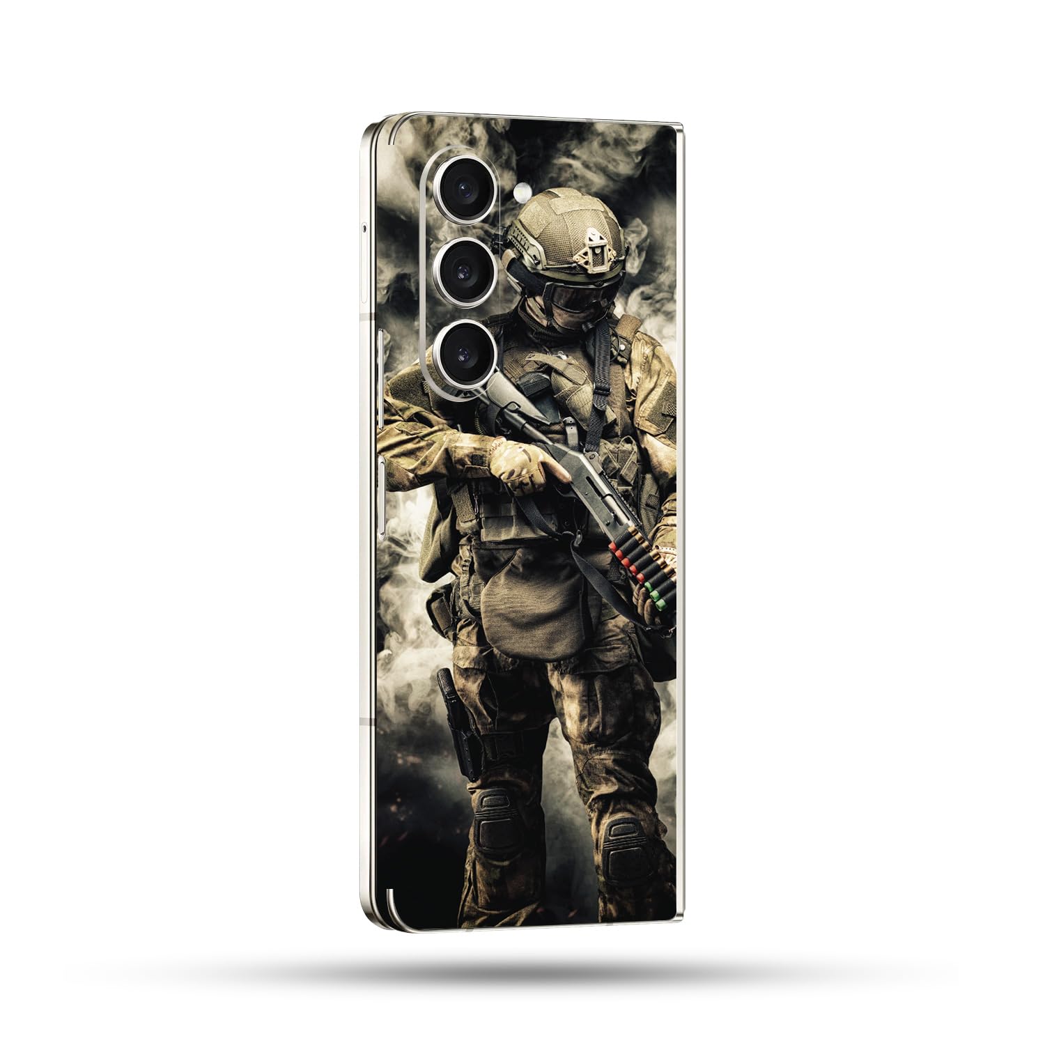 MightySkins Skin Compatible with Samsung Galaxy Z Fold 5 Full Wrap - Fighting On | Protective, Durable, and Unique Vinyl Decal wrap Cover | Easy to Apply, Remove, and Change Styles | Made in The USA