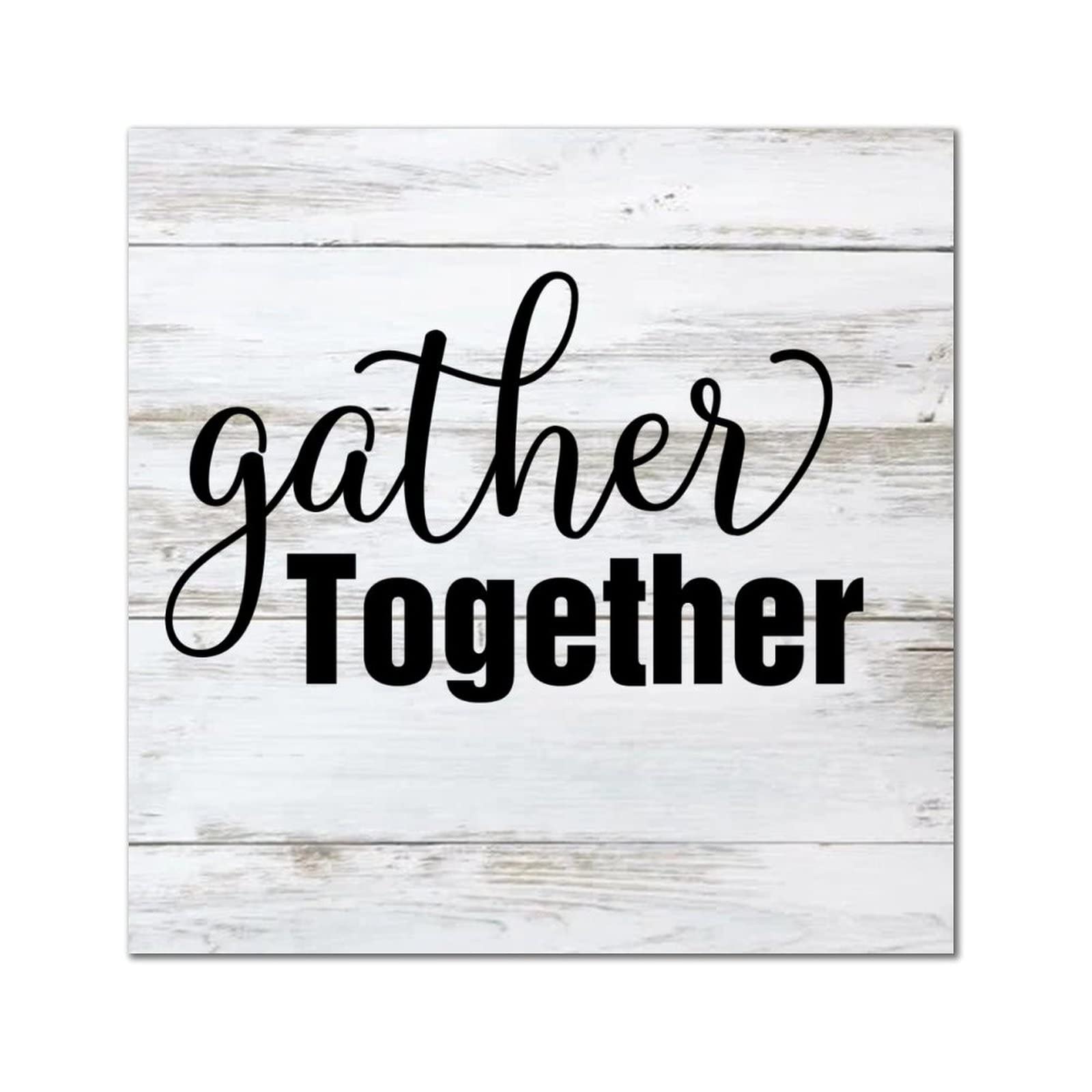 Plaque murale en bois Gather Together pour embellir votre buanderie