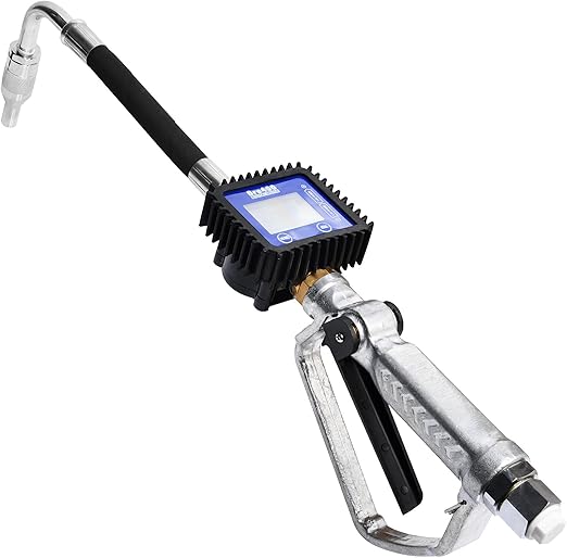 Digital Oil Control Valve Meter Nozzle, Pneumatic Oil Gun with 1/2" inch NPT Inlet