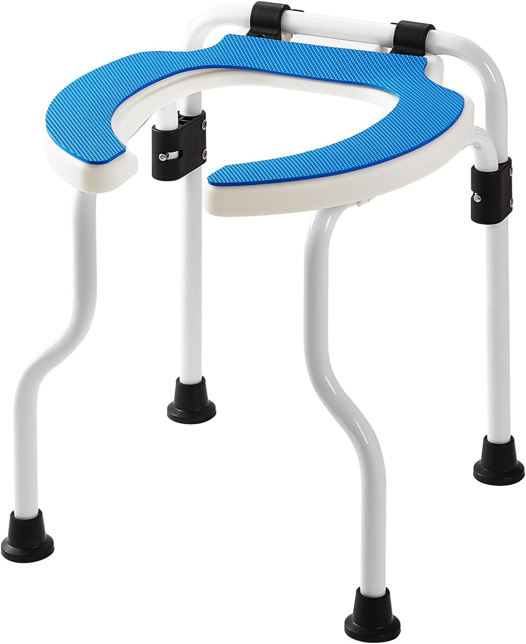 Raised Toilet Seat Riser with Non-Slip Padding for Bathroom Safety, Easy to Move & Clean, Supports 220lb, Portable Commode Chair for Elderly, Pregnant, Disabled, Medical Assistive