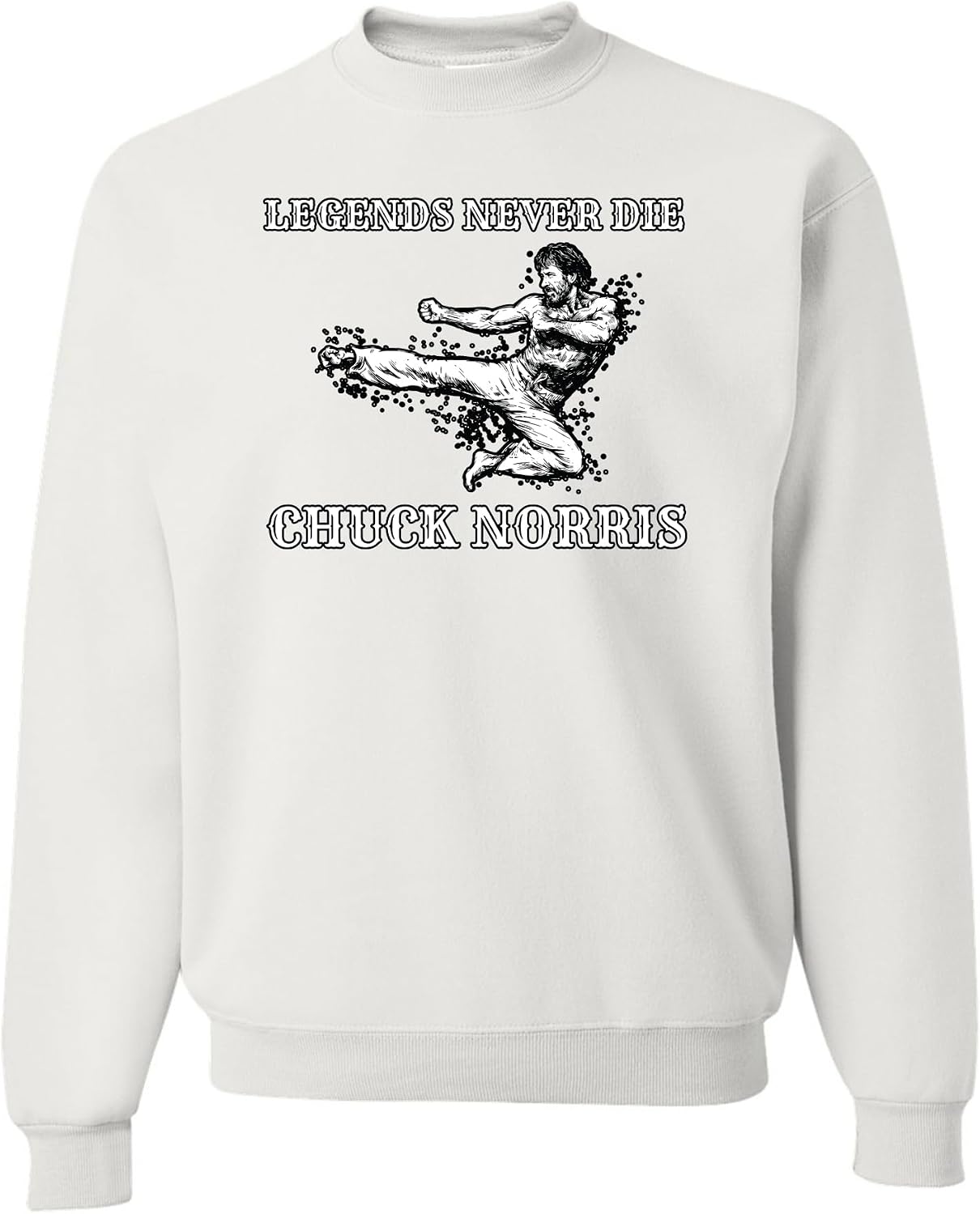 wild custom apparel Legends Never Die Chuck Norris RIP Sweater Crewneck Sweatshirt