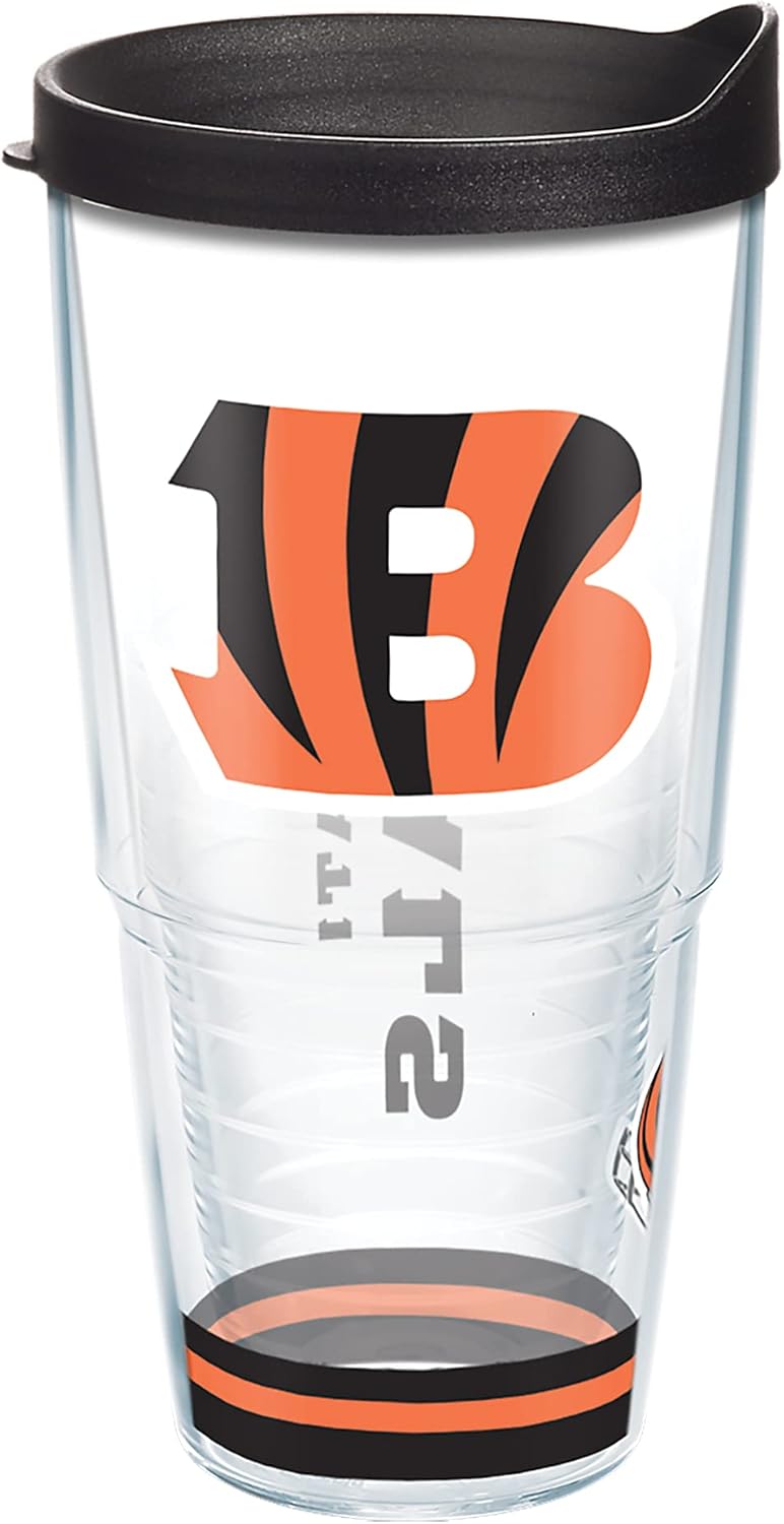 Tervis NFL Cincinnati Bengals - Arctic Made in USA Double Walled Insulated Tumbler Travel Cup Keeps Drinks Cold & Hot, 24oz, Classic