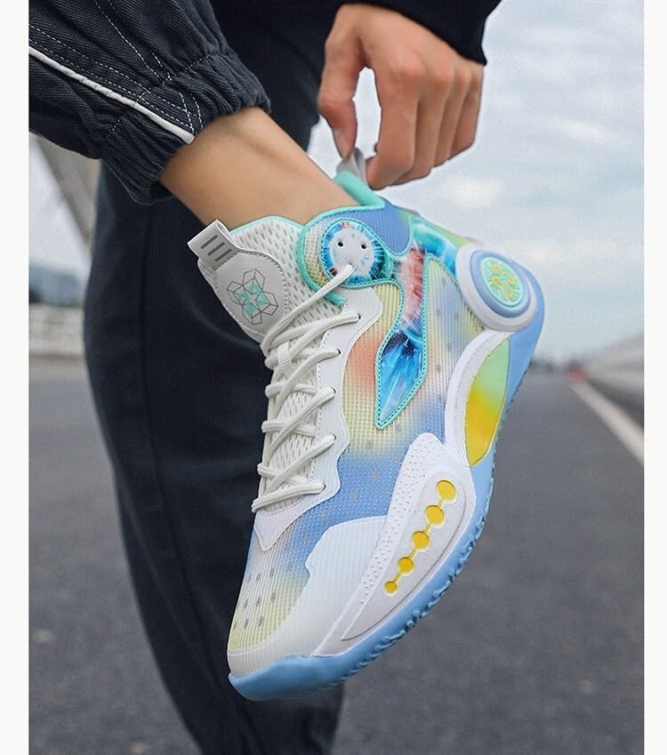 Image of Men's Basketball Shoes Fashion Printed Sneakers
