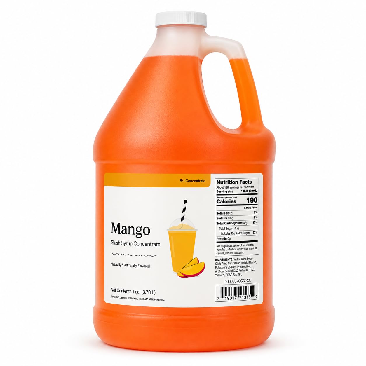 Slushy Mix Concentrate 1 Gallon by TableTop King – 128 Fl Oz (Pack of 1)