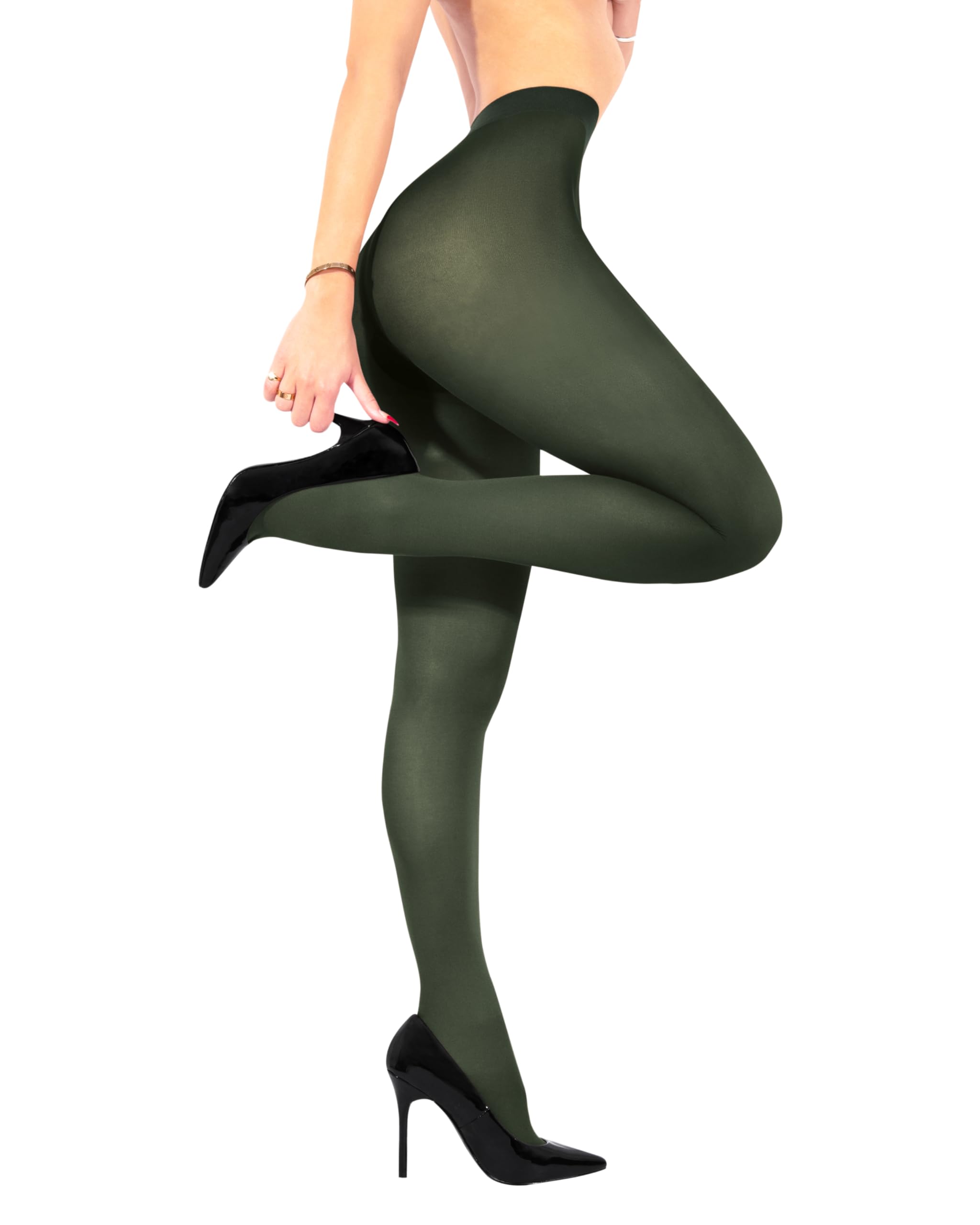 sofsy Italian Rip-Resistant 40 Den Opaque Tights for Women