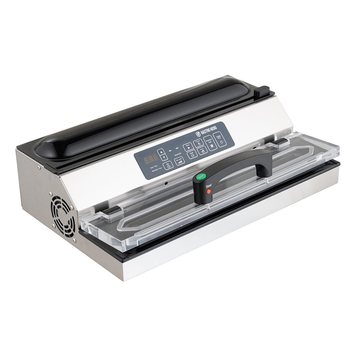 GastroHero BVM016DP Beutel-Vakuumiergerät 16 l/min 400 mm Schweißnaht Edelstahl Tischgerät Gastronomie