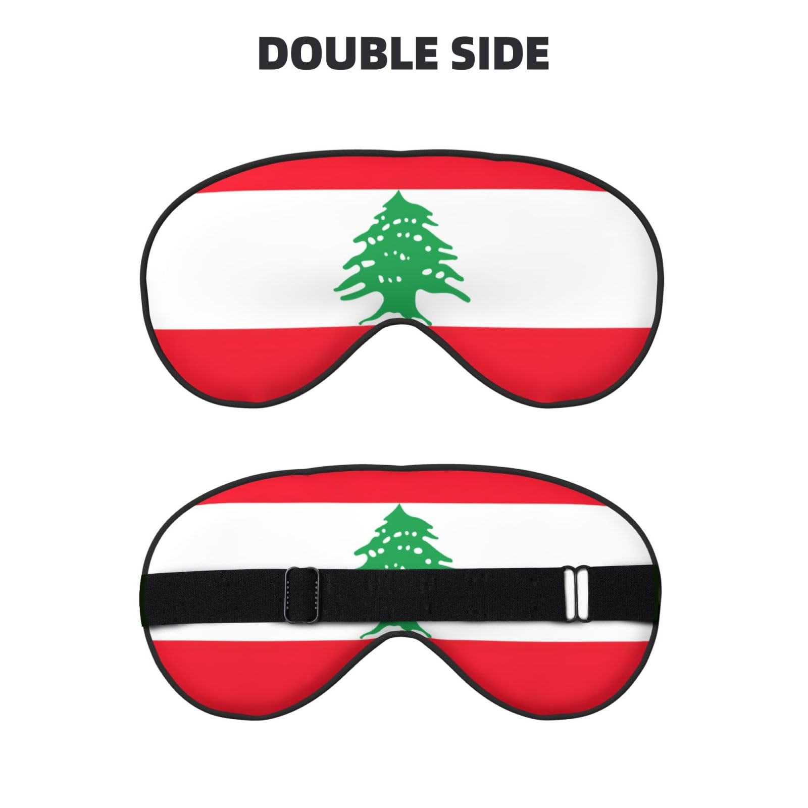 Flag of Lebanon Print Sleep Mask Silk-Like Eye Mask Sleeping Eye Mask for Women Men for Travel Sleep Relaxation