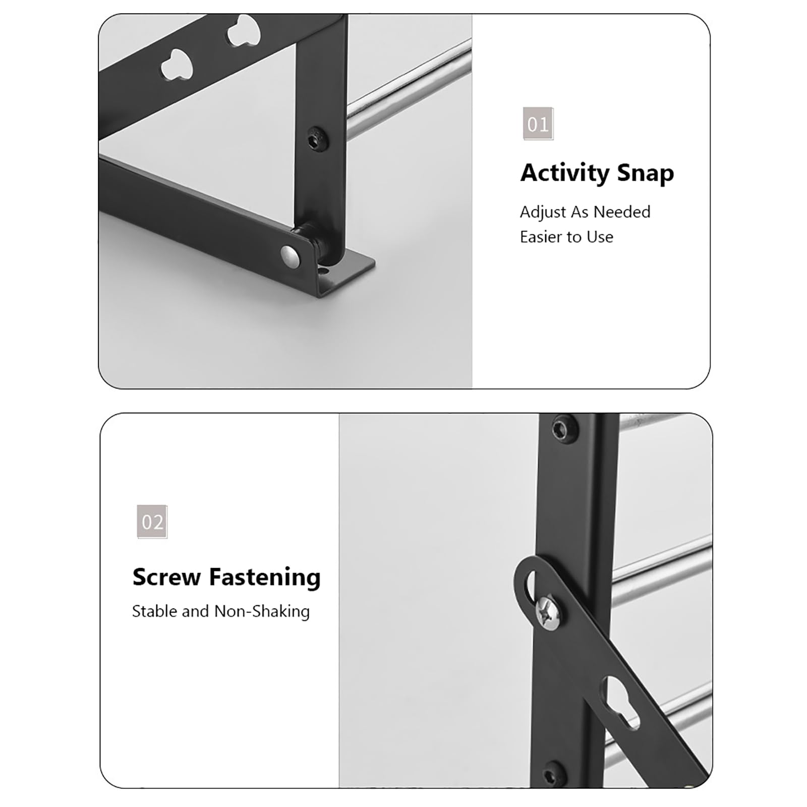 Stendibiancheria A Parete Pieghevole LXLTL - In Acciaio Inossidabile, 50 Cm, Portata 50 Kg - Foto 2