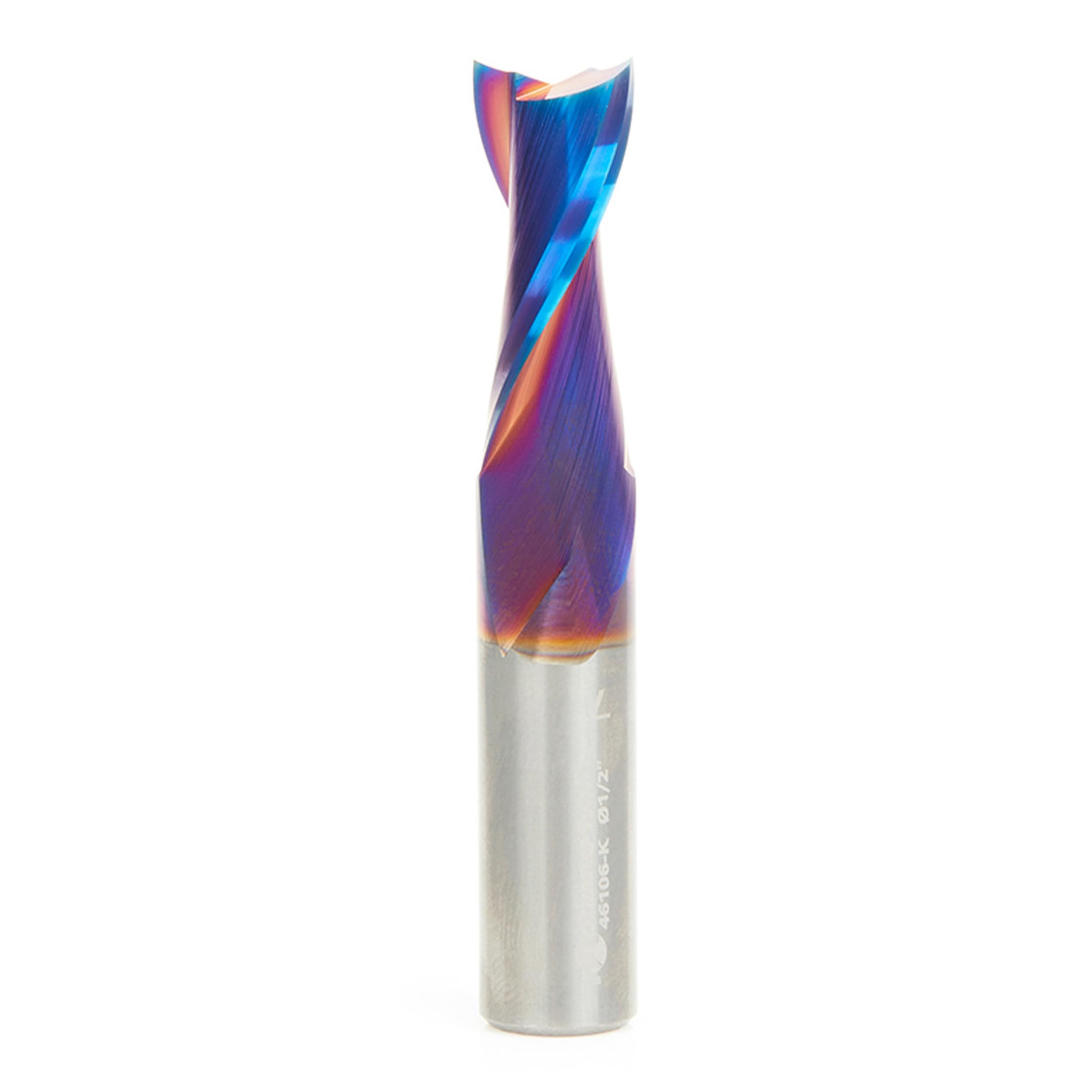 Amana Tool 46106-K SC Spektra Extreme Tool Life Coated Spiral Plunge 1/2 Dia x 1-1/4 CH x 1/2 SHK 3 Inch Long Up-Cut Router Bit — image 1