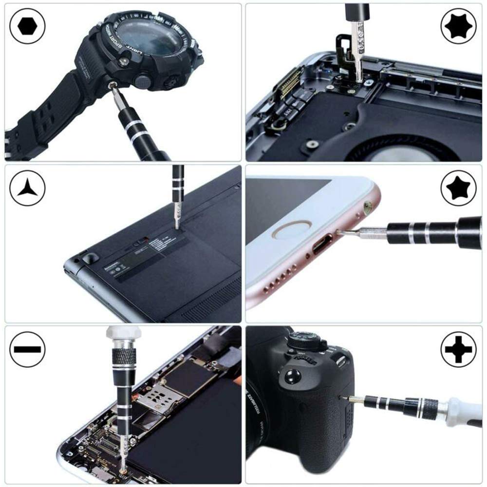 Mobile Repairing Tool Kit Set Meshiv 115 in 1 Interchangeble Multipurpose Mini Screwdriver Set Magnetic Slot Wrench Bits Combination Screwdriver Set for Home Appliance,Laptop,Mobile, Computer 2