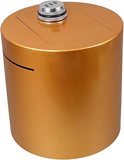 Artibetter Zylinder Spardose Aus Metall 15x15cm Abschließbar Münzbehälter Für Erwachsene Tragbare Passwort Sparschwein Für Büro Und Zuhause