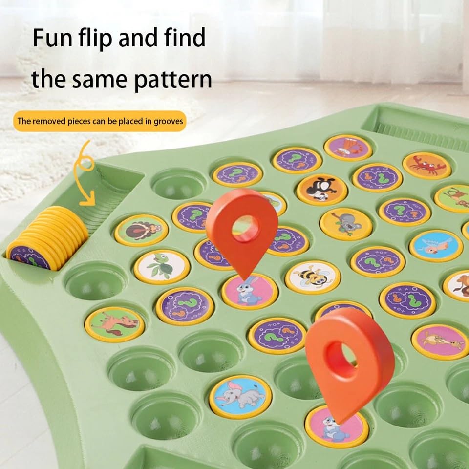 JBM ENTERPRISE Animal Memory Flip Chess Game – Montessori Matching Puzzle Board for Kids | Fun & Educational Travel Game for Toddlers, Preschoolers & Kindergarten Learning Activities | Gift for All - Image 6 thumbnail