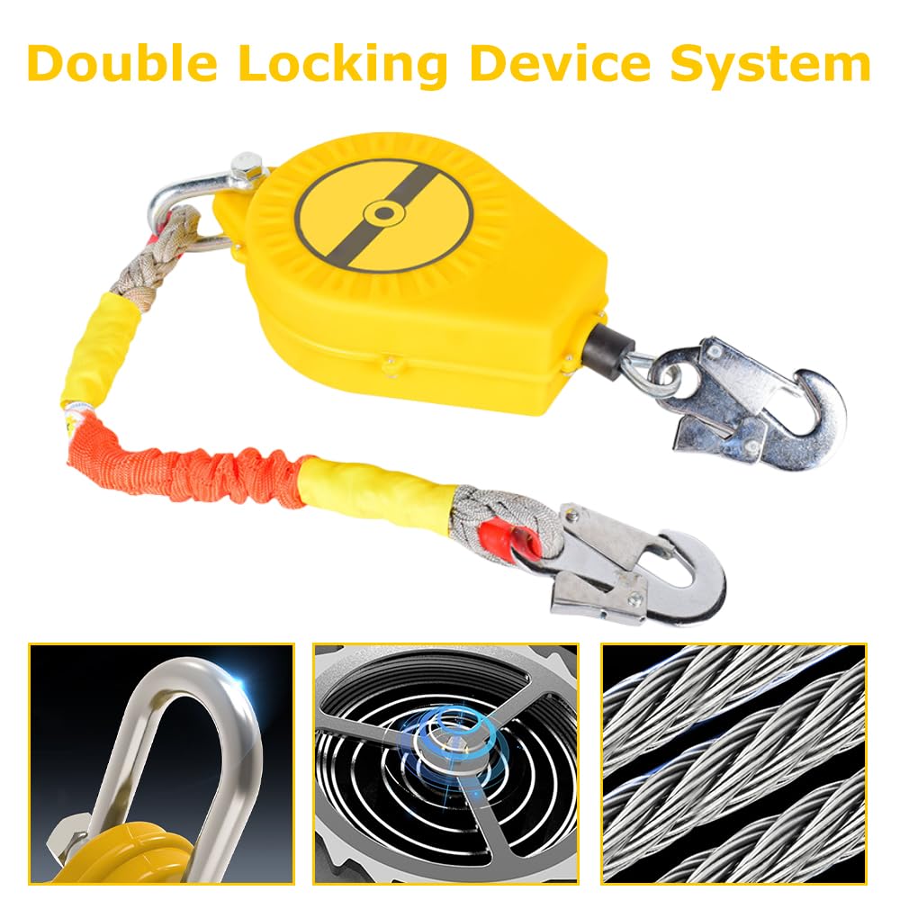 Dispositivo Anticaduta Retrattile Per Lavori In Altezza - 10m, Portata 150kg, Sicuro E Professionale - Foto 5