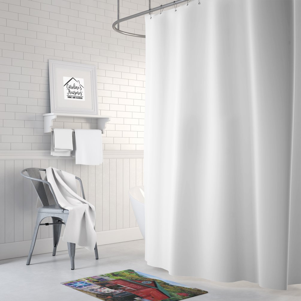 Caroline's Treasures PTW2018RUG The Quilt Barn Machine Washable Memory Foam Mat, Bathroom Rug, Non-Slip Bath Mat, Durable Thick Washable Rugs for Kitchen, Bathroom Quick Dry, Decorative Artwork,