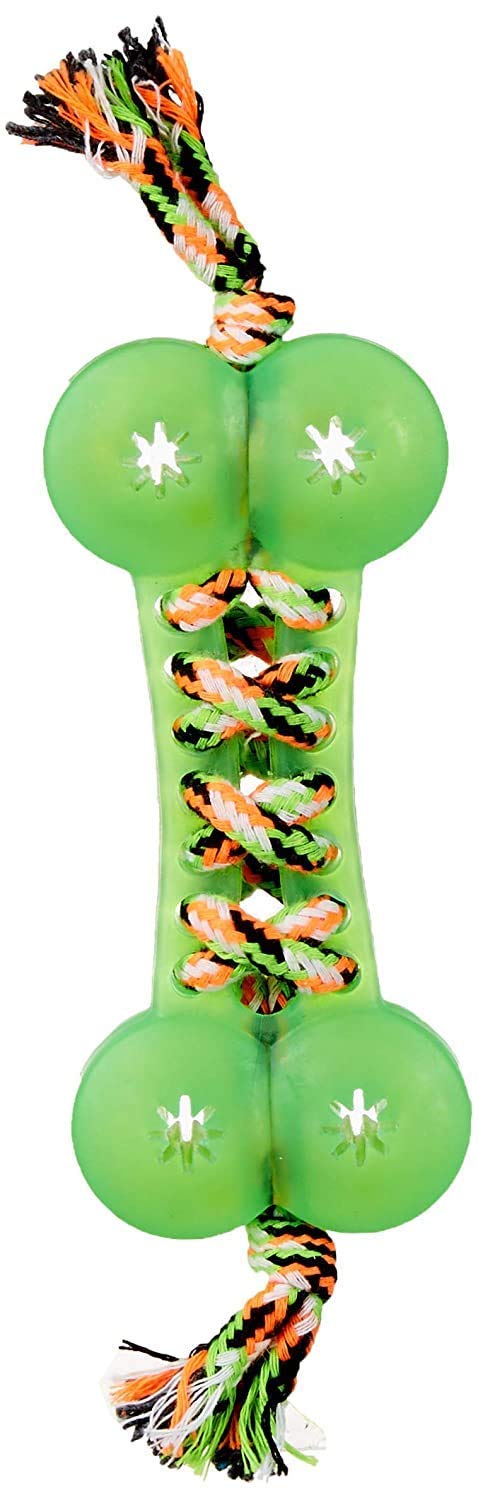 The Pets Company TPR Interactive Dog Bone Toy with Cross-Stitch 3 Knots for Small & Medium Dogs (B096KYQR9H) Amazon Price History, Amazon Price Tracker