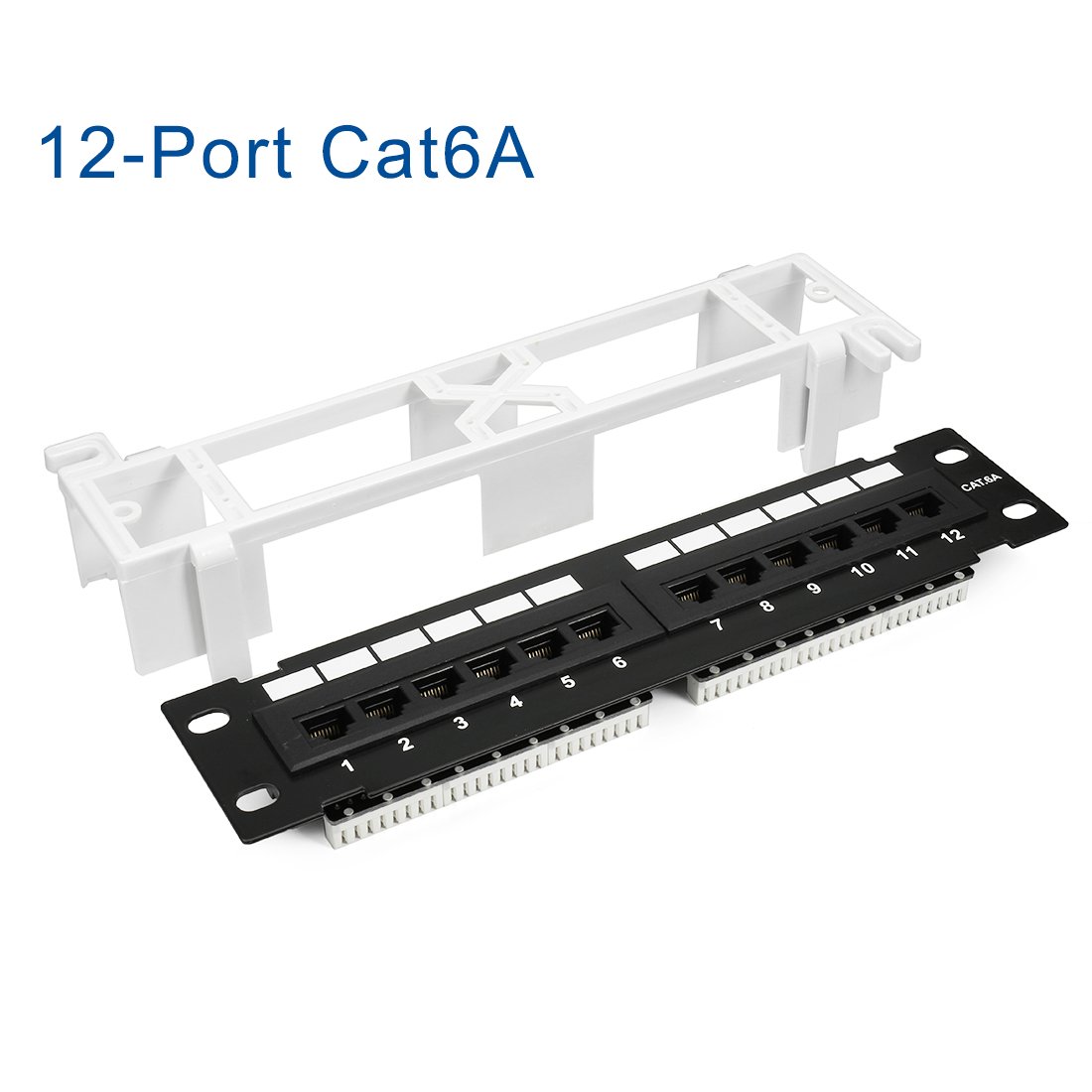 sourcing map 12-Hafen Kat.6 UTP-Unsheilded Patch Panel RJ45 Ethernet mit Wandhalterung