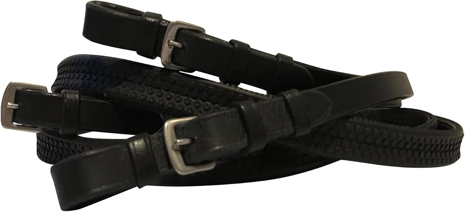 Lumiere Equestrian 'Madeline' Rolled Leather Bridle (Cavesson) : Sports & Outdoors
