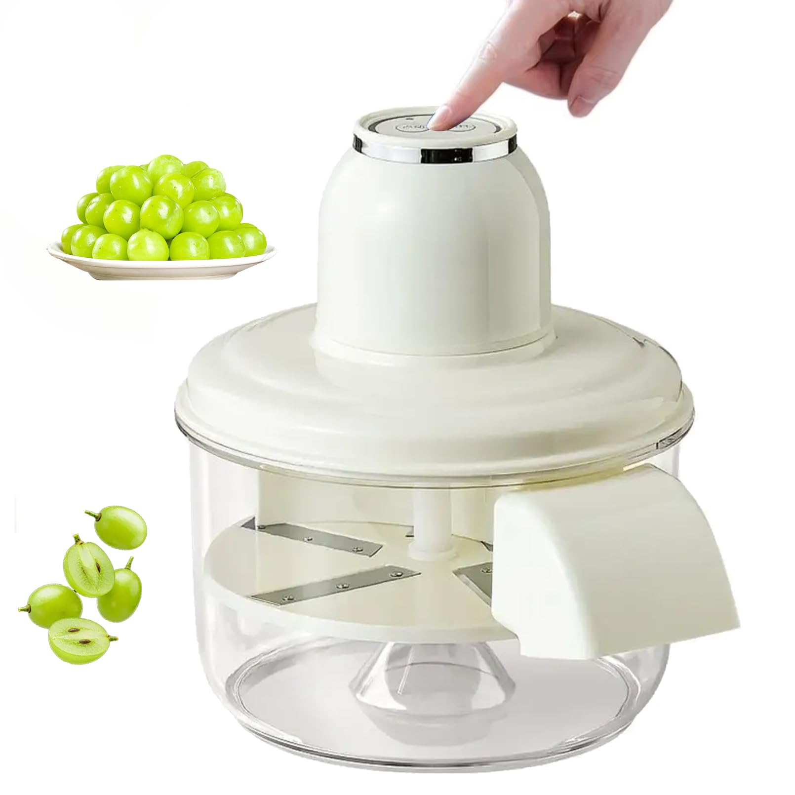 Macchina Elettrica per Peeling per Cucina Domestica, Macchina per la Pelapatrice Aglio Automatica Ricaricabile per la Pelle di Frutta Ricaricabile per Pomodoro, Ciliegia White
