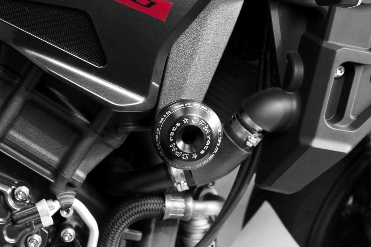 MT 10 2015/20 - Cadre Coulisses 'Warrior' (R-0763) - Aluminium Protection Anti-chute Crash Barre Coque - Visserie Incluses - Accessoires De Pretto Moto (DPM Race) - 100% Made in Italy
