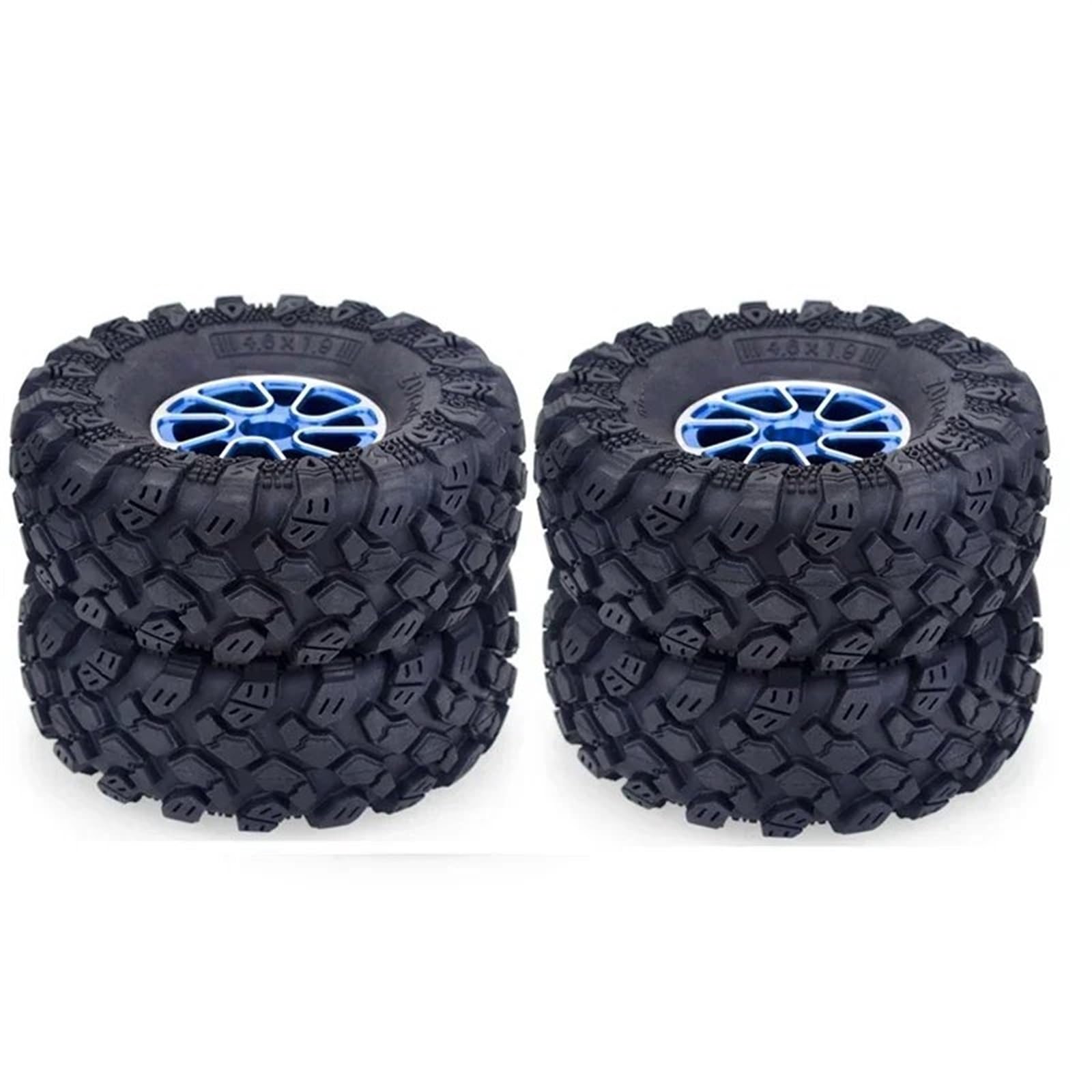Neumáticos RC para Redcat para HPI para FTX para Mauler para TRX4 para Tracción para Hobby para Founder II Ruedas Y Neumáticos para Camión RC 1/10(Blue)