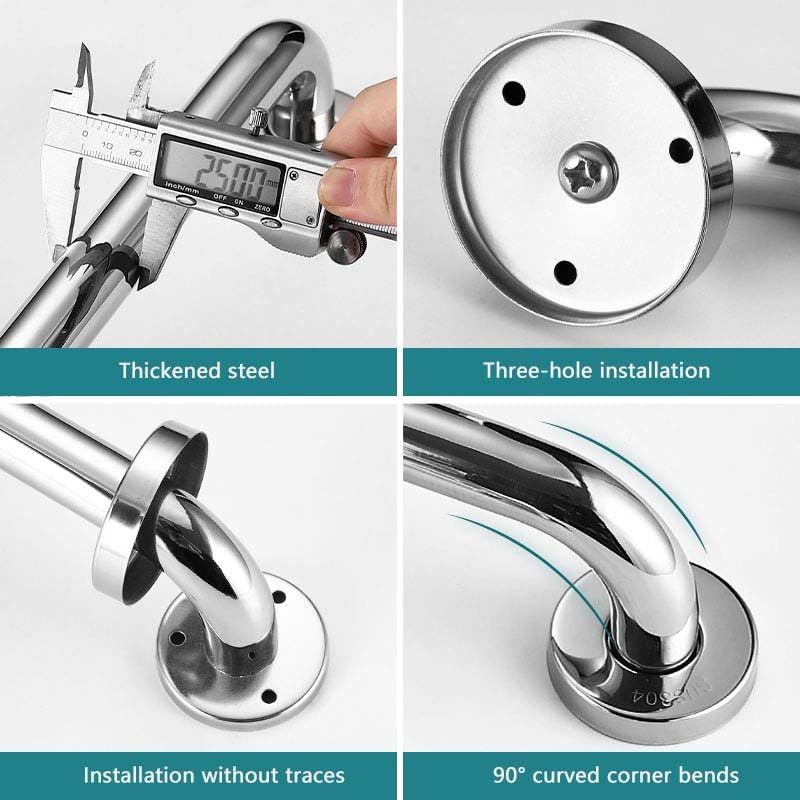 Asidero Ducha Toallero de seguridad con asa auxiliar acero inoxidable for bañera, ducha, pasamanos, soporte multifunción, accesorio baño, 30/40/50/60 cm(Sanded,60cm)