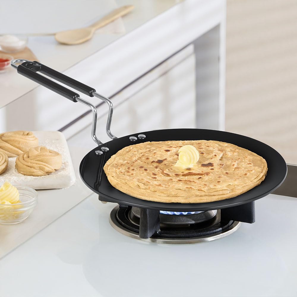 Borosil 22 cm Concave Tawa | Hard Anodized Aluminium Grade 3003 | Glossy Exterior & Matt Interior | Even Heat Distribution | Easy to Clean | 5 Years Warranty-image-25