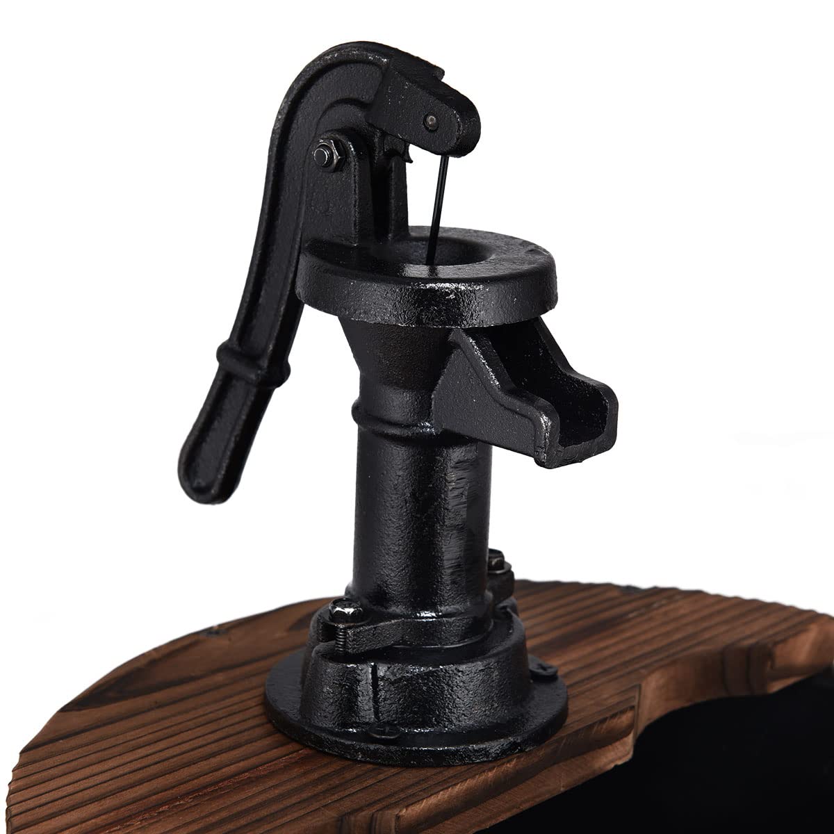 RELAX4LIFE Fontana da Giardino 2 Piani per Esterno, Fontana a Cascata in Legno di Abete con Pompa d'Acqua, Ideale per Giardino, Cortile e Terrazzo