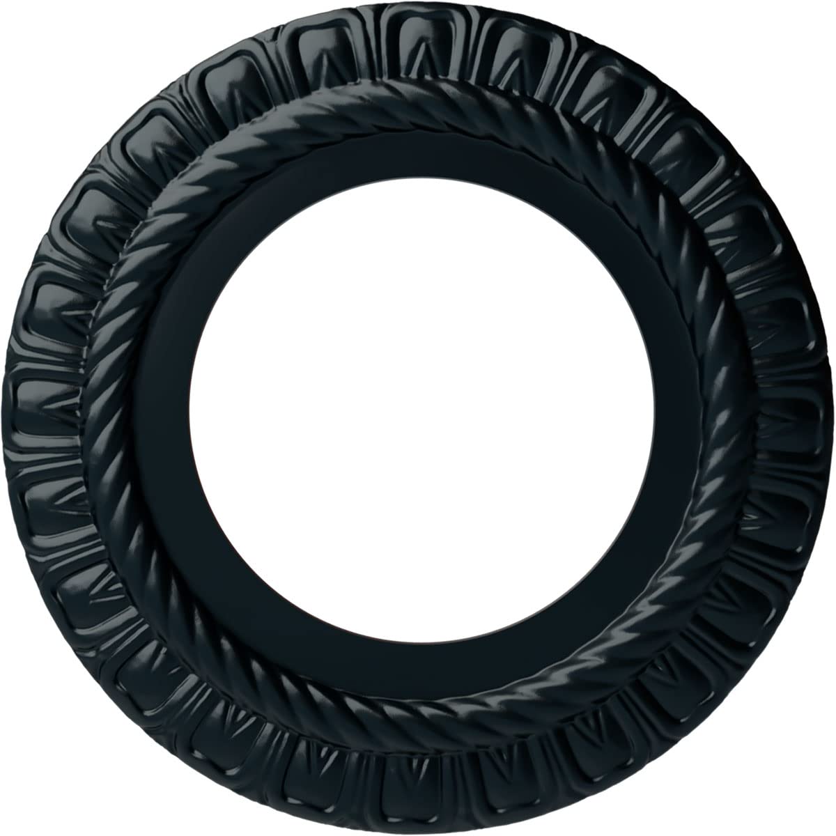 Ekena Millwork 10 5/8"OD x 5 3/4"ID x 1/2"P Claremont Ceiling Medallion Fits Canopies up to 7" Ceiling Medallion, Night Shade