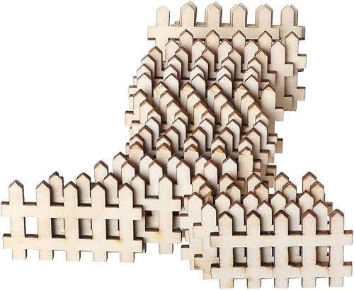 Holzzaun-Verzierung, Zaunform, für Scrapbooking, Holzausschnitte, unlackiertes H
