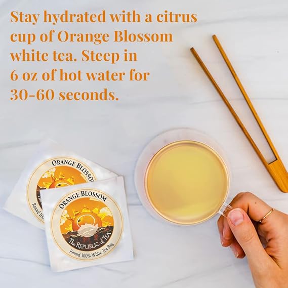 The Republic of Tea Day of Tea Assortment Sampler, 24 Individually Wrapped Tea Bags, Black Tea, Green Tea, Herbal Tea