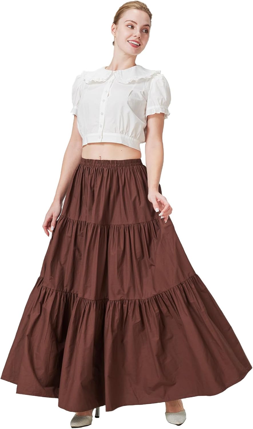 BEAUTELICATE 100 Coton Victorian Maxi Jupe Femmes France Ubuy