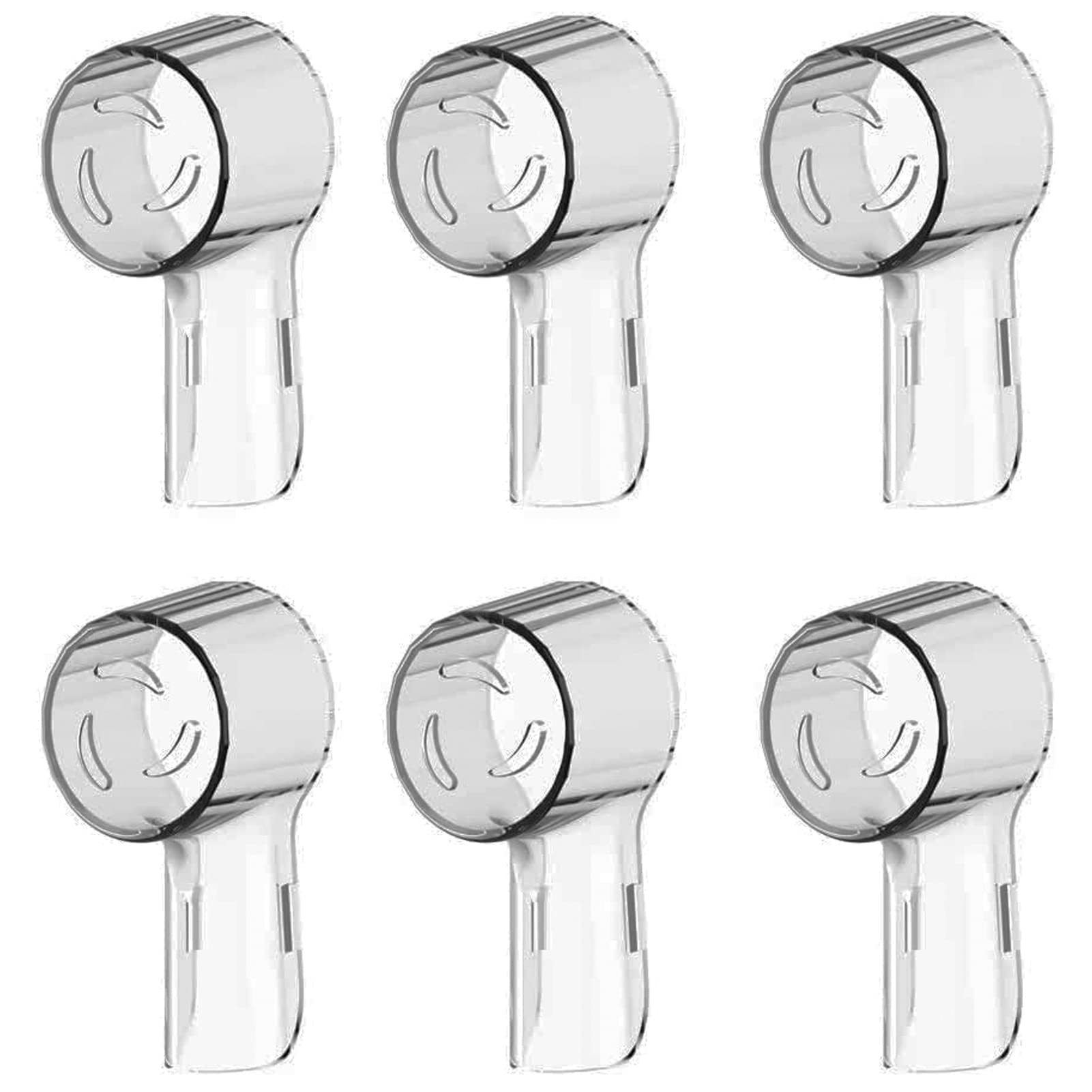 6 Pack Toothbrush Head Cover Compatible with Oral B iO Brush Heads, Fits for Oral B iO Series iO4 iO5 iO6 iO7 iO8 iO9, Pro 3, Smart 6, Genius, Dustproof Cover Cap for Travel and Family by CALLYSONIC