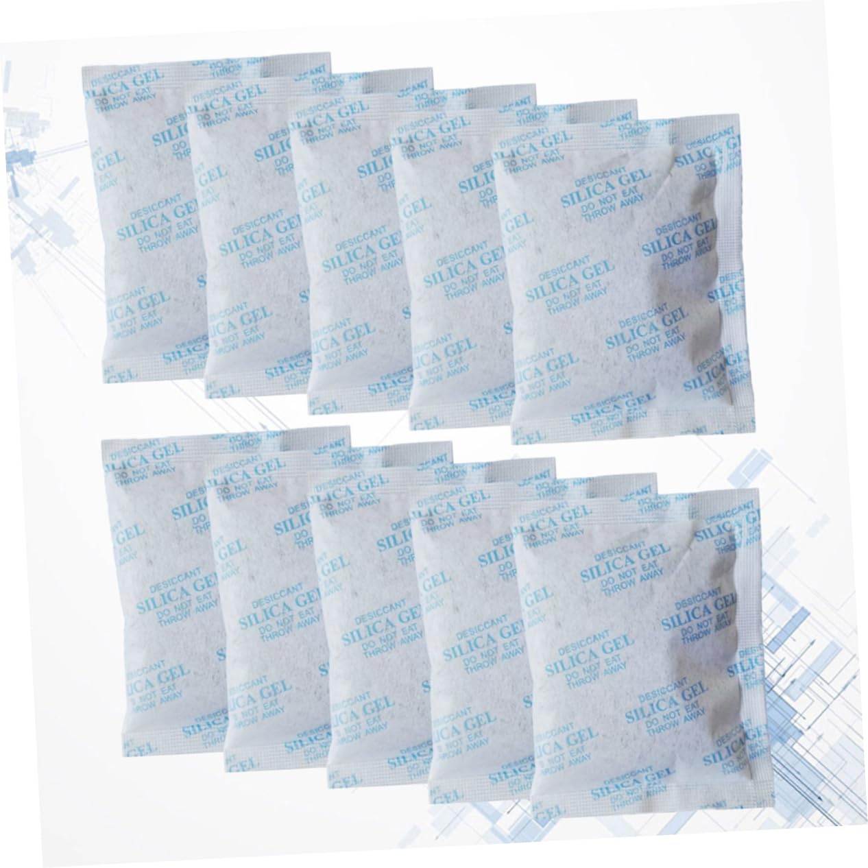 50piezas Unidades Gel Sílice Absorbe Humedad Prevención Corrosión Paquetes De Bolsas De Seguridad