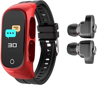 N A 2 In 1 Smart Bracelet, 0.96 Inch TFT Color Screen Single Touch with TWS Wireless Bluetooth Headset, Wireless Earphone Smart Watch Bluetooth Call, Sleep Monitor Women Men Sport Smart Band
