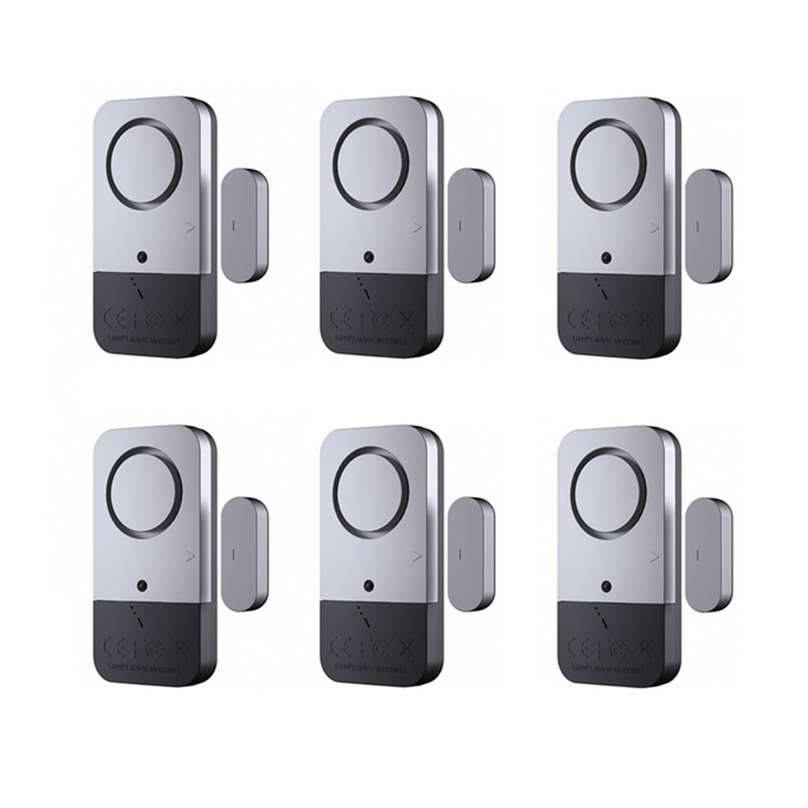 Alarma de puerta y ventana, 120dB, alarma de hogar for puerta y ventana, protección de seguridad for bebés, detectores de Sensor magnético, Kit antirrobo(6pcs)