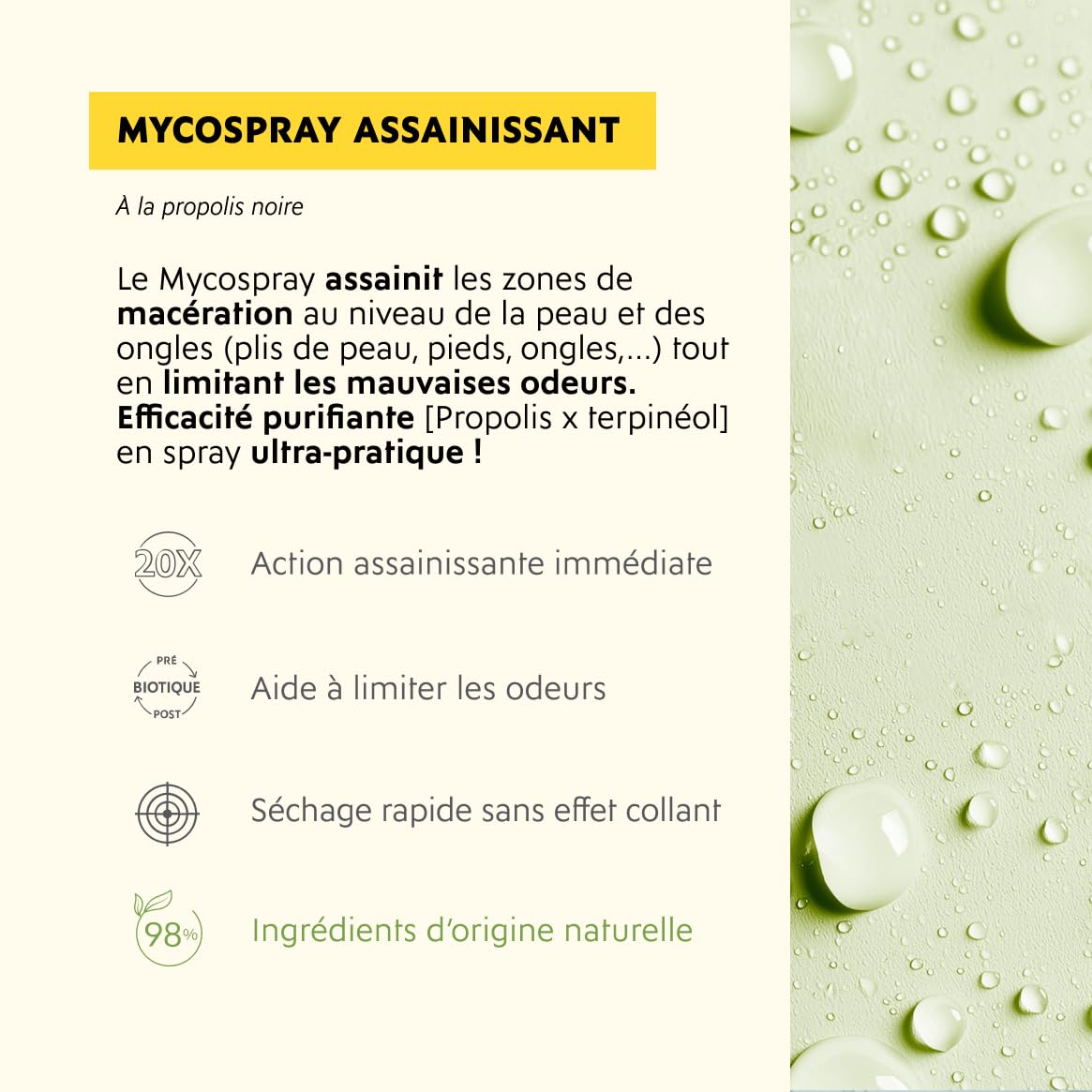 Alvadiem Mycospray Assainissant à la propolis noire - 50ml