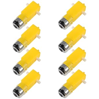 8PCS TT Motor DC Electric Gear Motor 3V-6V Gear Motor Dual Shaft Intelligent Car Chassis Four Drive Car Hot for DIY Smart Car Robot Aircraft Toys/Robotic Body/Four-Wheel Drive Toy Car