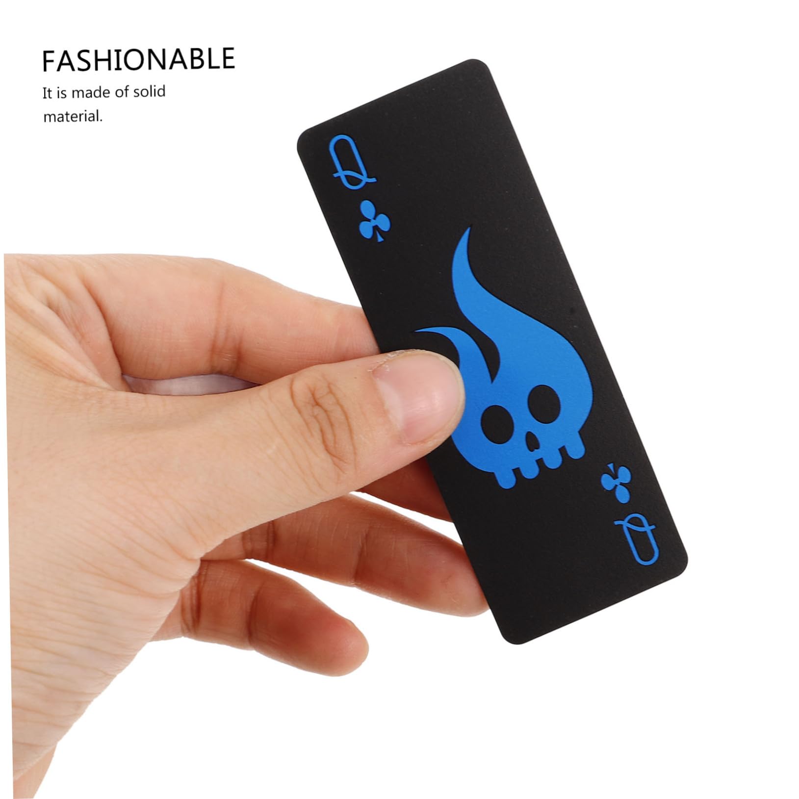 ibasenice Skull Pokerkarten Aus Wasserfestem PVC Kreative Spielkarten Für Partys Und Familienfeiern Schwarzes Mattes Design Mit Einzigartigem -Thema